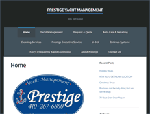 Tablet Screenshot of prestigeyachtmanagement.com